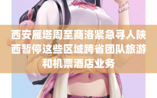 西安雁塔周至商洛紧急寻人陕西暂停这些区域跨省团队旅游和机票酒店业务