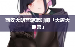 西安大明宫游玩时间「大唐大明宫」