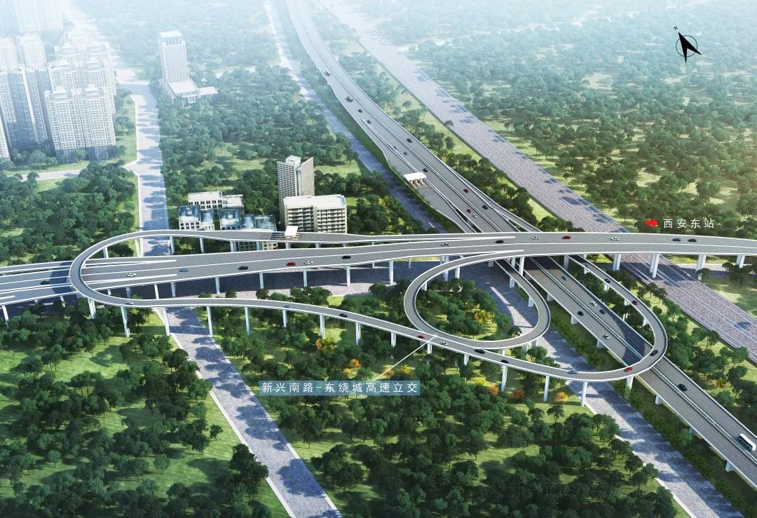 11座立交 16条道路，2025年6月同步建成！西安高铁东城片区全面开工  第17张