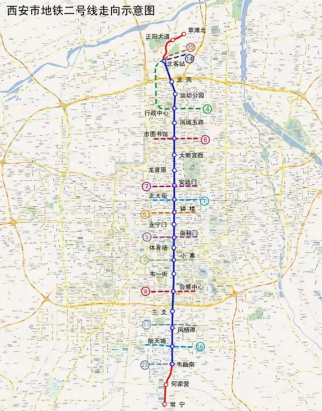 西安地铁四期线路曝光，规划5条，经过你家吗？  第9张