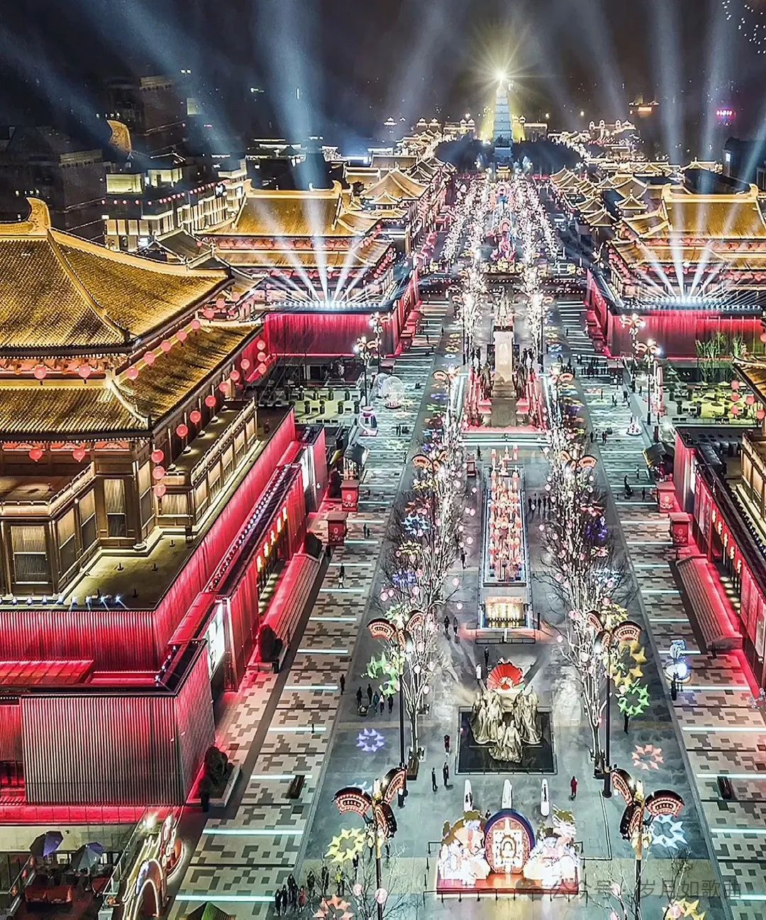 快来西安欣赏完美夜景！西安大唐不夜城美轮美奂-第2张图片