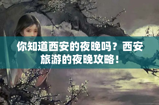 你知道西安的夜晚吗？西安旅游的夜晚攻略！